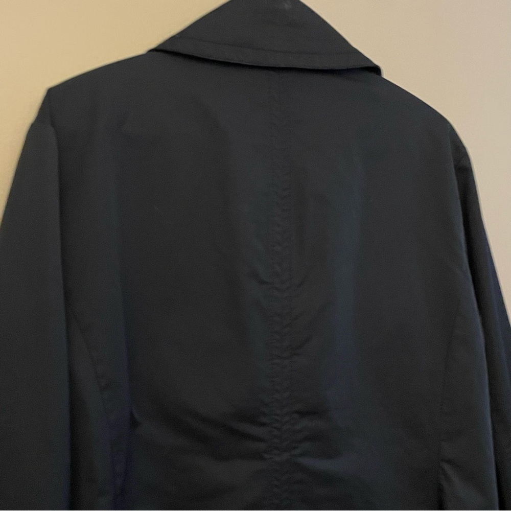 Olsen Europe Midnight Black Double-Breasted Mid-Length Pea Coat – Size 12 EUC - Picture 13 of 14